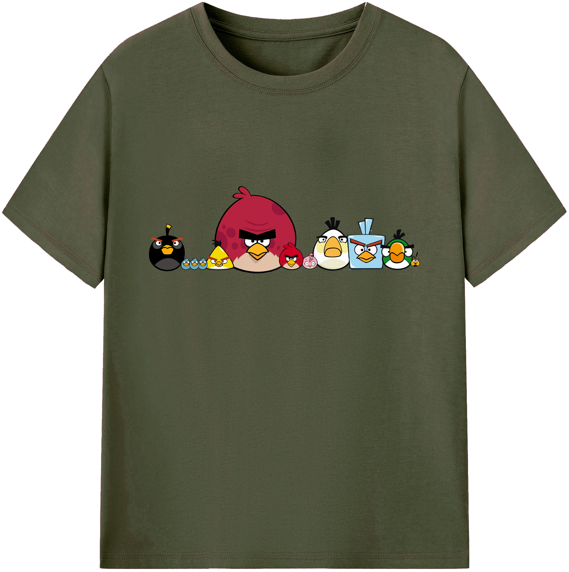 （画像用） Angry Birds アングリーバード 綿100％ メンズ半袖Tシャツ｜肌触りやわらか＆通気性